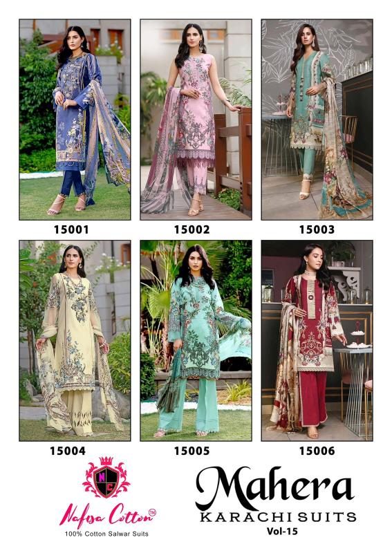 Nafisa mahera vol-15 karachi dress material wholesale facebook